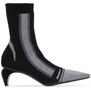 MISBHV Logo Knit Ankle Boots Size 8 (39) NEW
